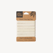 Load image into Gallery viewer, Plastic Free Hair Ties- 6 pack (multicoloured, natural, black or blonde)