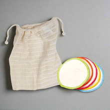 Load image into Gallery viewer, Organic Make Up Removal Pads (x10) & Wash bag
