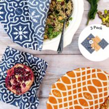 Load image into Gallery viewer, Vegan Wax Food Wraps- x3 Pack