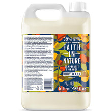 Load image into Gallery viewer, Grapefruit & Orange Body Wash 5 litres (delivery 3-10 days)