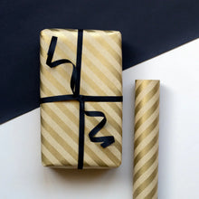 Load image into Gallery viewer, Gold Stripes Wrapping Paper (5m roll)
