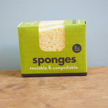 Load image into Gallery viewer, 2 Pack Compostable Large Sponges (UK made)
