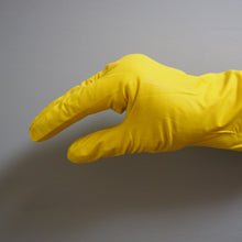 Load image into Gallery viewer, Yellow rubber glove on a neutral background
