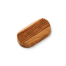 Load image into Gallery viewer, Olive Wood Soap Dish-Oval Grooved
