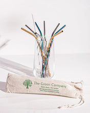 Load image into Gallery viewer, Reusable Metal Straws- set of 8
