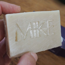 Load image into Gallery viewer, Dad's Name Lavender &amp; Orange Shaving Bar Gift
