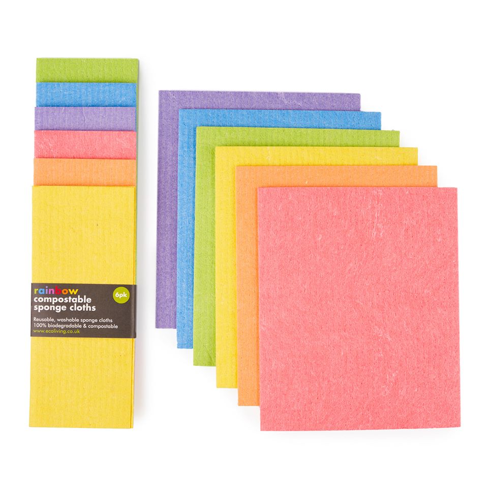Compostable Cleaning Cloths- Rainbow (set of 4)