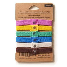 Load image into Gallery viewer, Plastic Free Hair Ties- 6 pack (multicoloured, natural, black or blonde)
